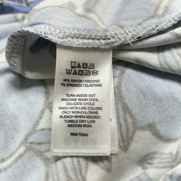 Nicole Miller Blue Floral Jersey Knit Maxi Dress Size: 2X NWT - Picture 3 of 6